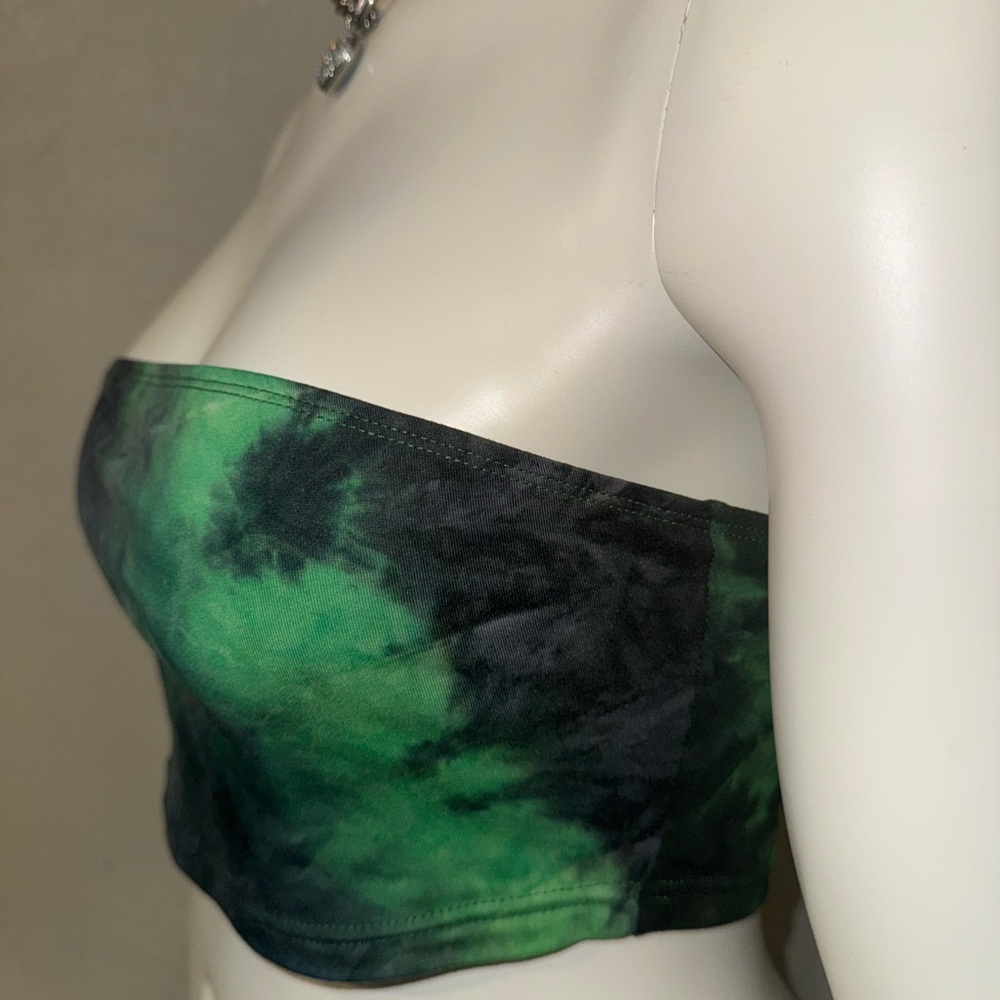 SHEIN Green and Black Tube Top